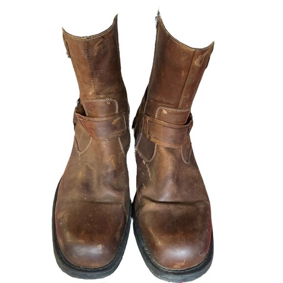 Lavorazione Artigiana Natha Coach Brown Nubuck Leather Ankle Boots Mens 12 D - Picture 7 of 16